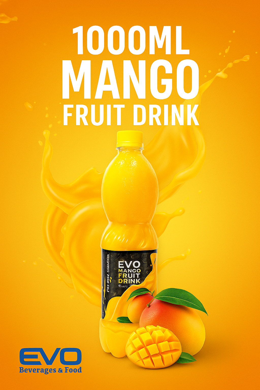 EVO Mango Juice 1000ML – Pure Mango-608539447992