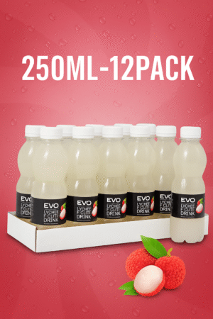 EVO Lychee Juice – 250ML x 12 Pack-608539411627