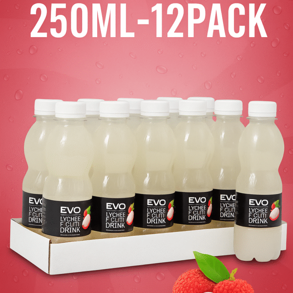 EVO Lychee Juice – 250ML x 12 Pack-608539411627