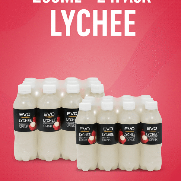 EVO Lychee Juice – 250ML x 24 Pack-608539400256