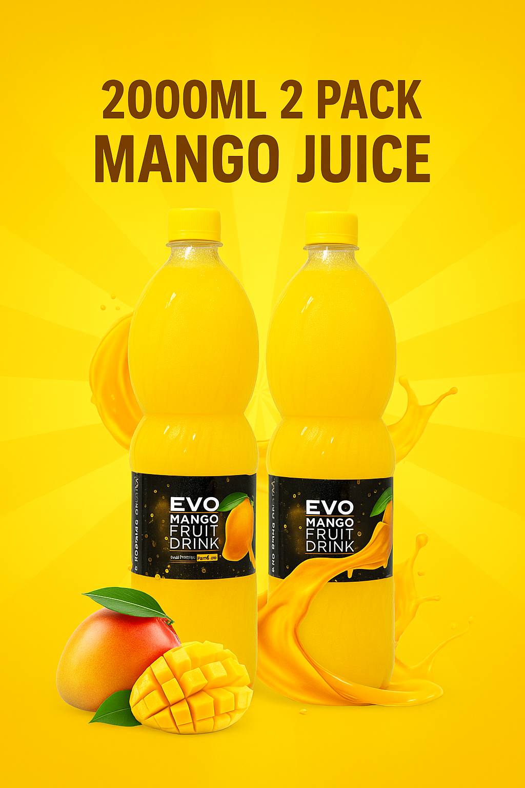 EVO Mango Juice 2000ML Family Pack – 608539385089