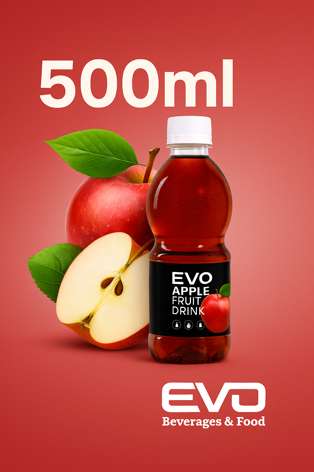 EVO Apple Juice 500ML – Fresh Apple Drink-608539456949