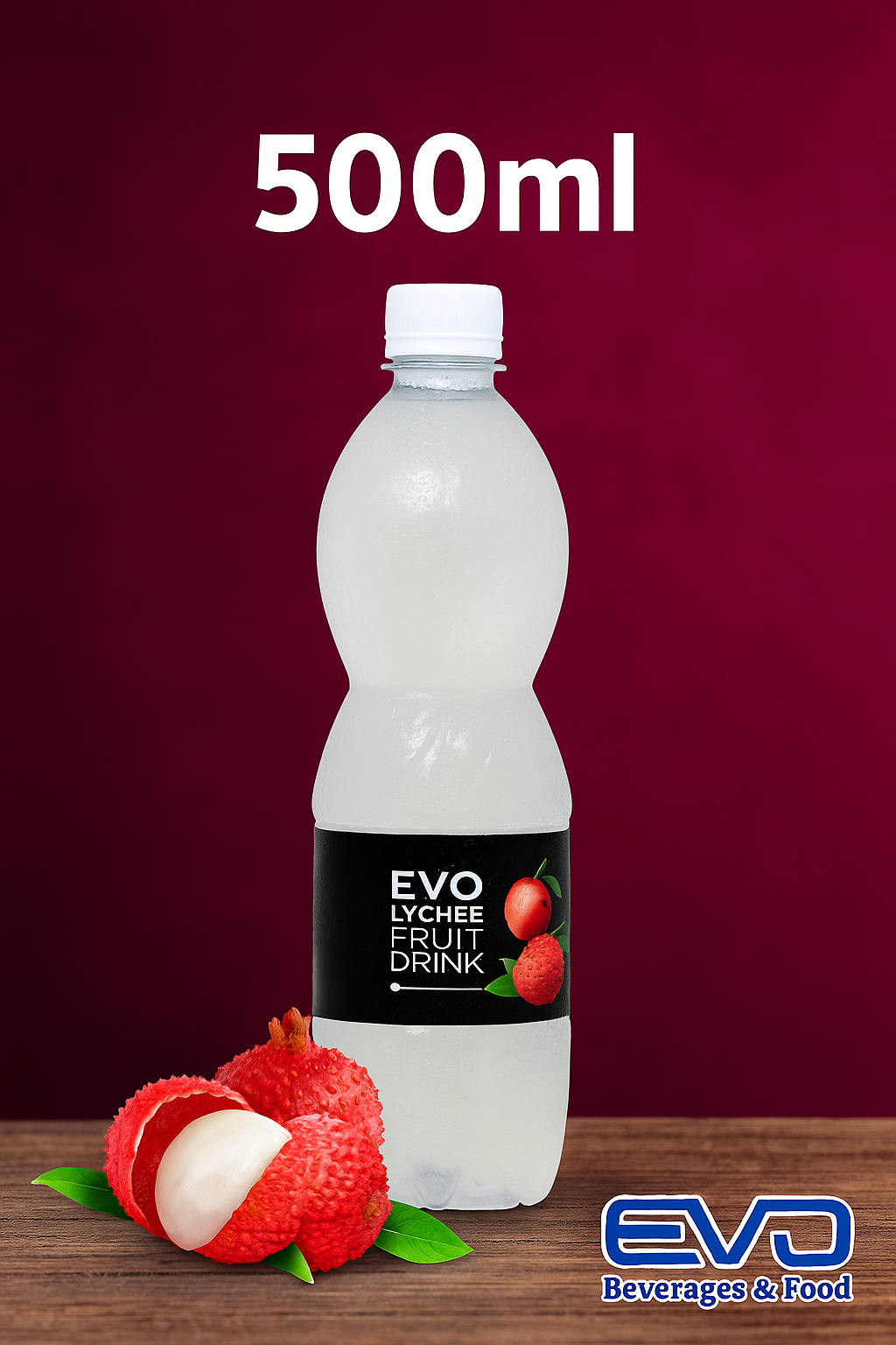 EVO Lychee Juice 500ML – Exotic Fruit Drink-608539468973
